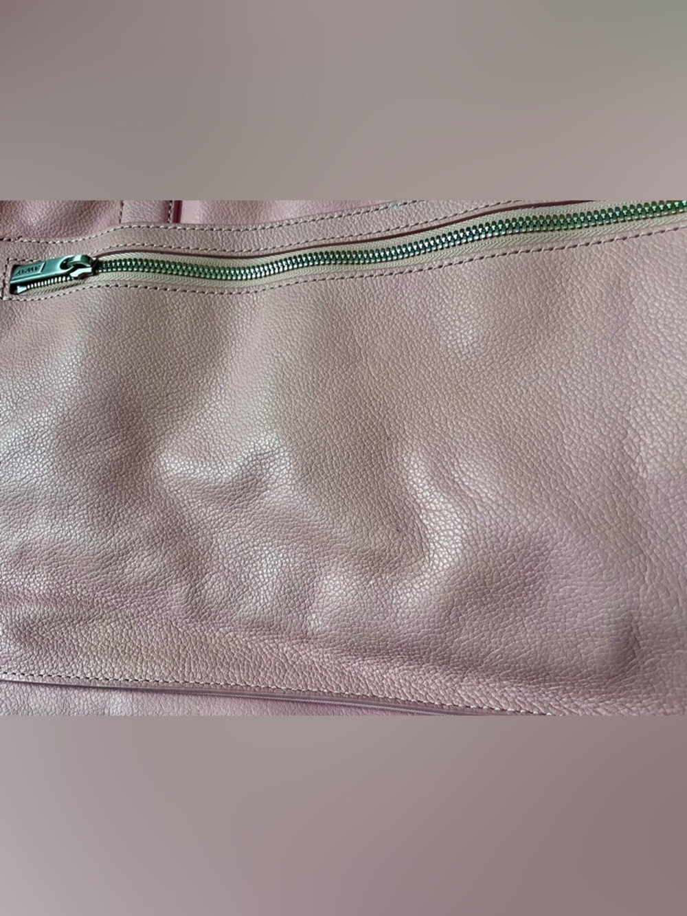 Away Pink Leather Weekender Travel Bag with Removable Strap - Picture 2 of 14